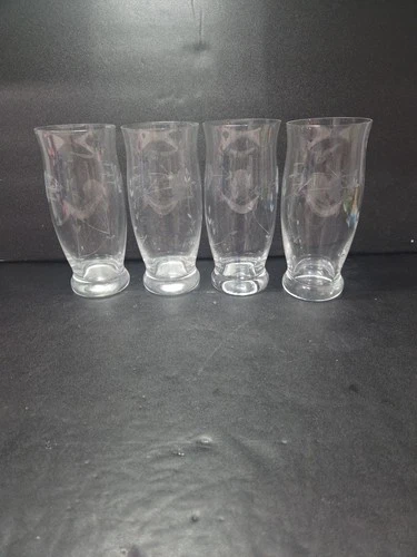 Princess House Heritage Handout Crystal Cooler Glasses 6144 Set Of 4 20oz
