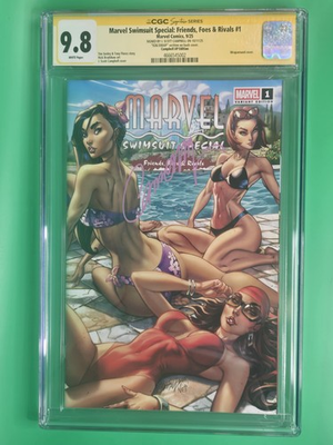 #ad Marvel Swimsuit #1 J Scott Campbell Artists Proof Variant CGC SS 9.8 Ltd to 300 $400.00