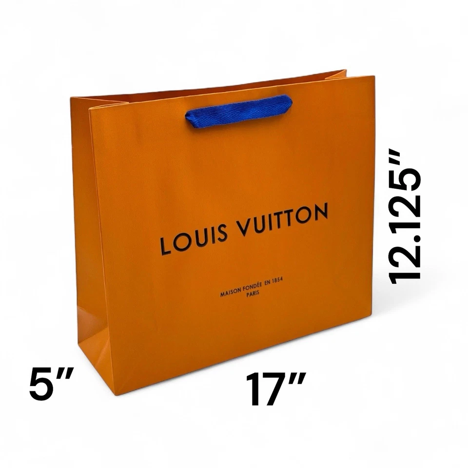 New Classic Louis Vuitton Orange Large Shopping Gift Bag 17” X 15.135” X 5” - Image 2 of 3