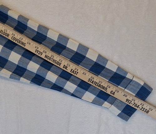 Taylor Stitch Camicia Uomo Cotone Organico Blu Gingham Check Taglia 44 (L-XL) - Foto 5 di 10