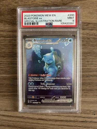 2023 POKEMON MEW EN-151 SPECIAL ILLUSTRATION RARE #200 BLASTOISE EX PSA 9