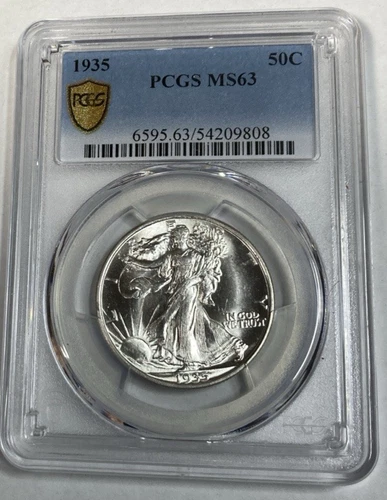 1935 Walking Liberty Half Dollar Flashy Bright PCGS MS63