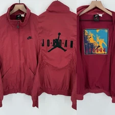 Vintage 1990s NIKE Air Jordan Jumpman Heavyweight Quilted Embroidered Coat M/L