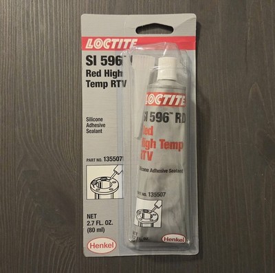 Loctite SI 596 Red High Temp RTV Silicone Adhesive Sealant 2.7 fl oz 80ml 135507