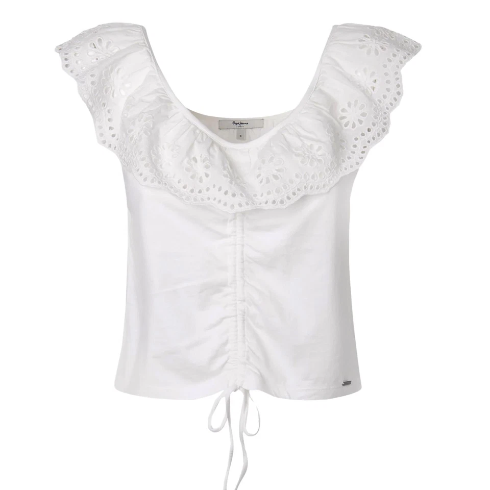 Blusa corta de algodón Pepe Jeans Buffi para mujer M - Imagen 4 de 4