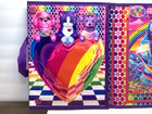 LISA FRANK TRIFOLD PORTLOLIO & STICKER PAD ( used )  UNICORN  RAINBOW — photo 4
