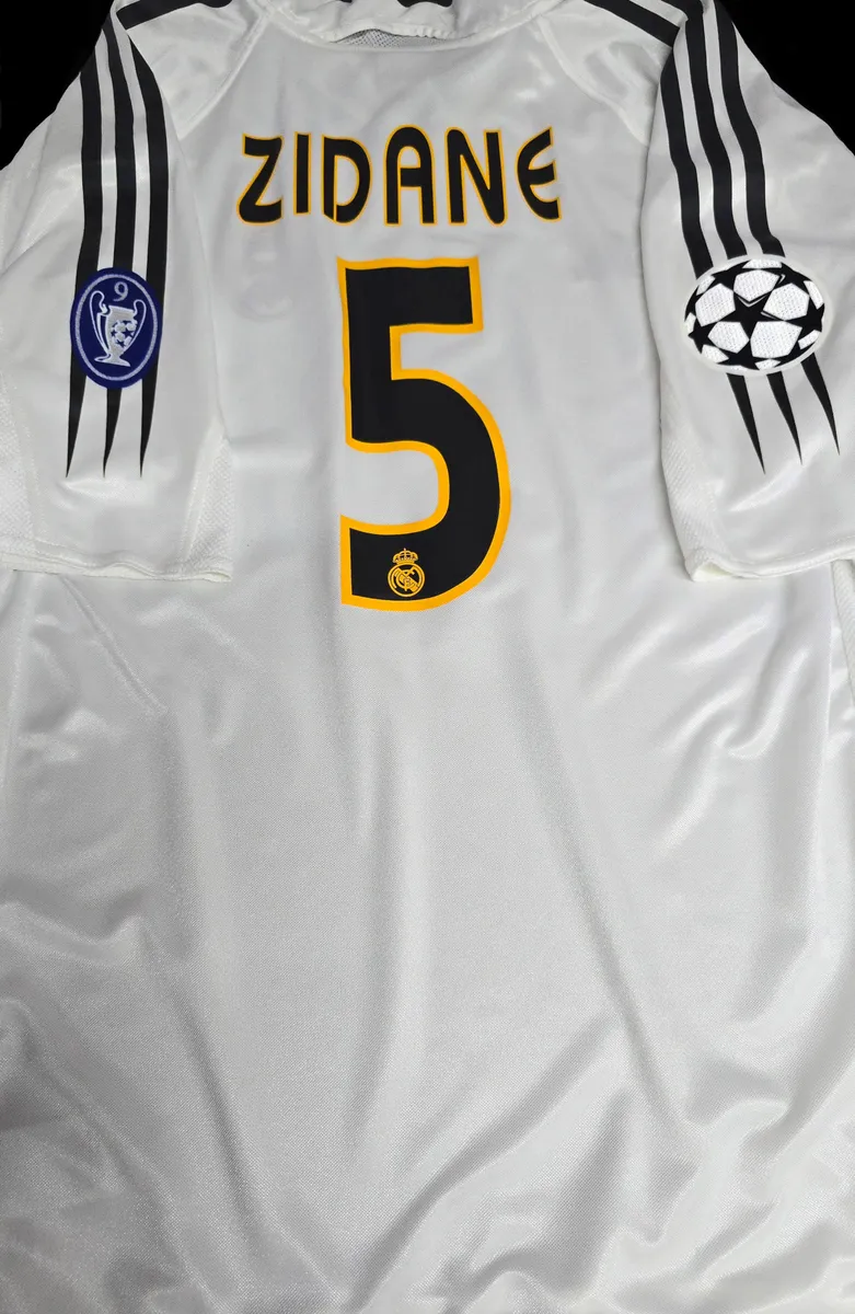 ADIDAS REAL MADRID CHAMPIONS 2005 ZIDANE HOME L ORIGINAL SOCCER