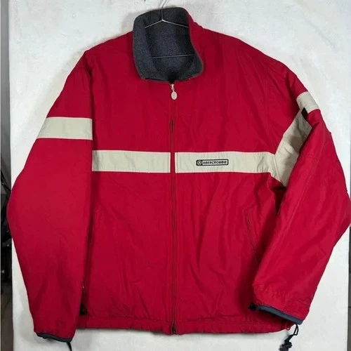 Abercrombie & Fitch XL Vintage 92’ Red Men's Fleece Lined Snowboarding Jacket - product listing photo