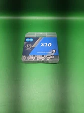  KMC X10 10 SPEED BIKE CHAIN -1/2" X11/128"-116T- SILVER BLACK-