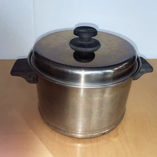 Vintage Lifetime 4 Qt Stock Pot & Lid 18-8 Stainless Steel 8" Wide