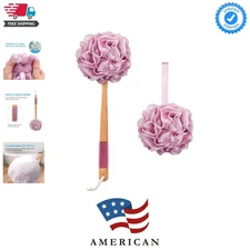 Shower Sponge Loofah Back Scrubber, PE Soft Mesh Loofah Body Scrubber with Lo...