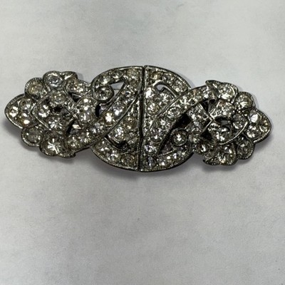 Coro Duet Brooch Pin Art Deco Pair Dress Clips Iconic 2.25 