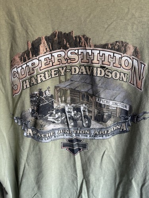 #ad #ad Vtg Harley Davidson Superstition Apache Junction Az Distressed T shirt 3XL USA $18.99