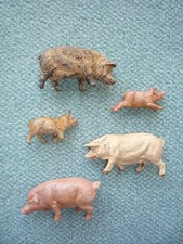 06 alte Tiere & Figuren aus MASSE von ELASTOLIN & LINEOL: Schweine + Ferkel