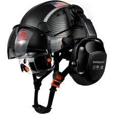 Industrial Safety Helmet Visor Ear Muffs Hard Hat with Visor Vented Hardhats