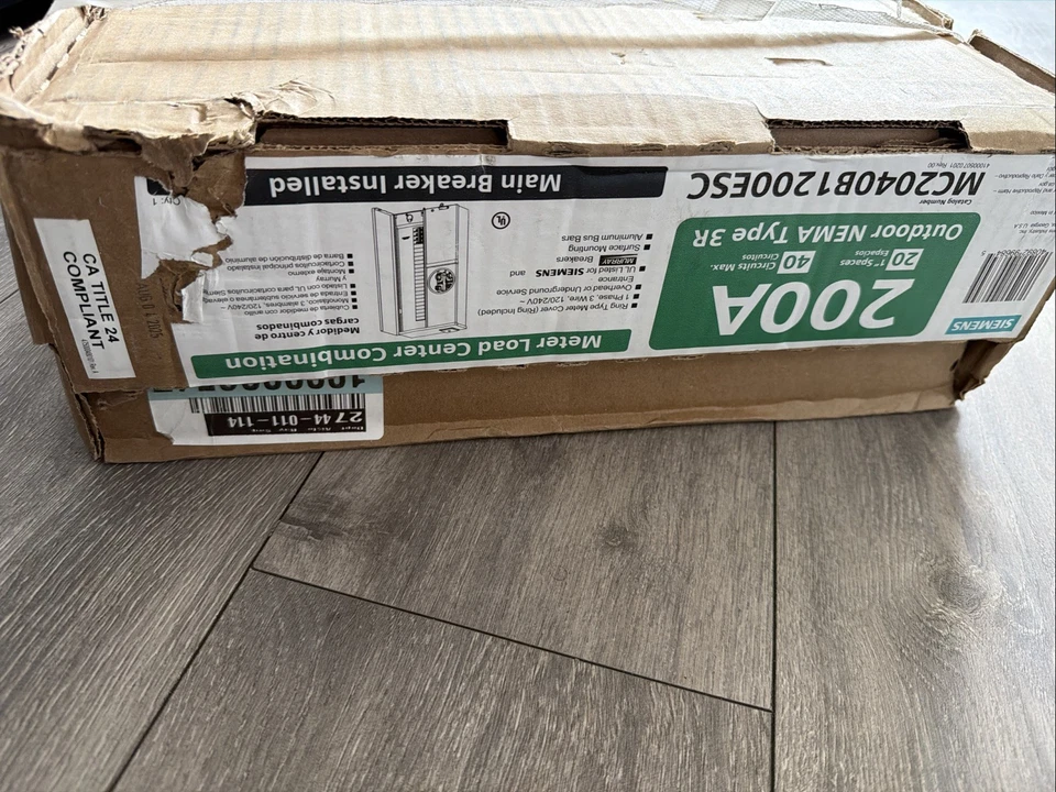 Siemens MC2040B1200ESC Medidor Centro de Carga Combinación 200A Exterior NEMA 3R Foto 3 de 4