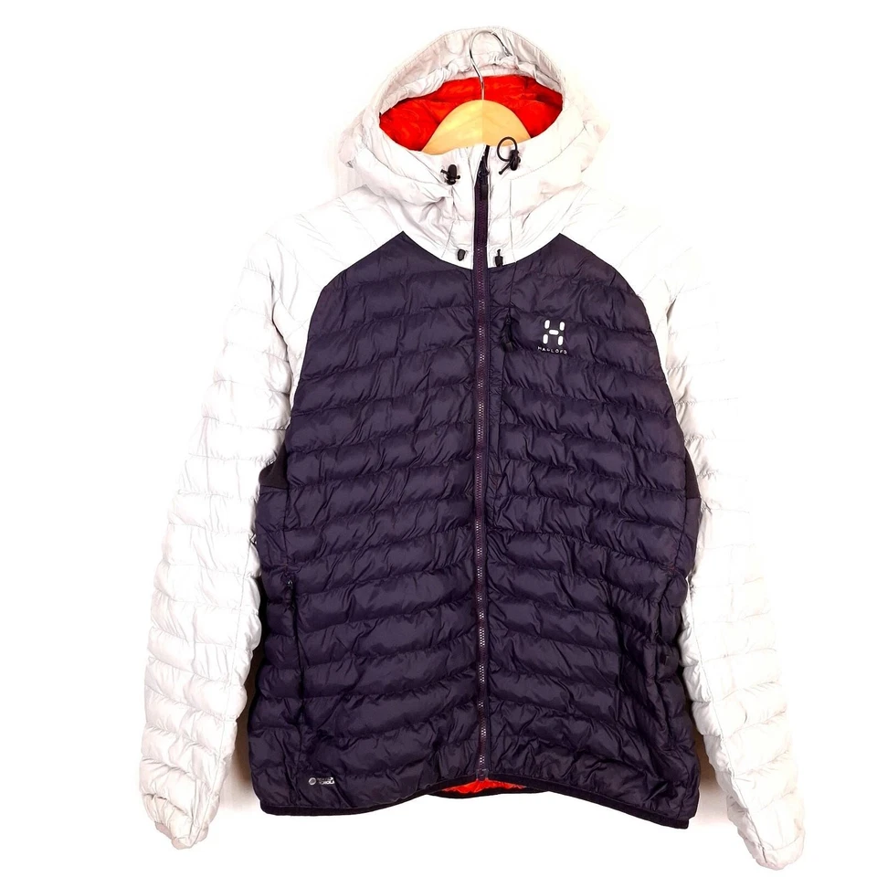 HAGLÖFS Damen Steppjacke Größe L Polyesterfüllung Kapuze Lila ESSENS MIMIC - Bild 1 von 4