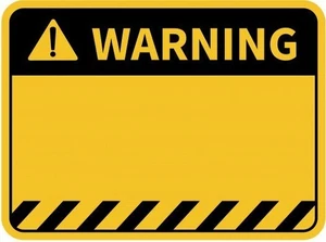 Personalised Custom Warning Sign Self Adhesive Warning Sticker