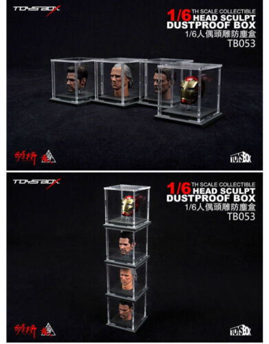 Spielzeugbox 1:6. Aufbewahrungsbox für Kopfskulptur Display Klar Acryl Staubdicht Etui - Bild 4 von 7