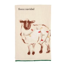 Mud Pie Home FLEECE NAVIDAD Sheep Lamb Christmas Farm Farmhouse Kitchen Towel