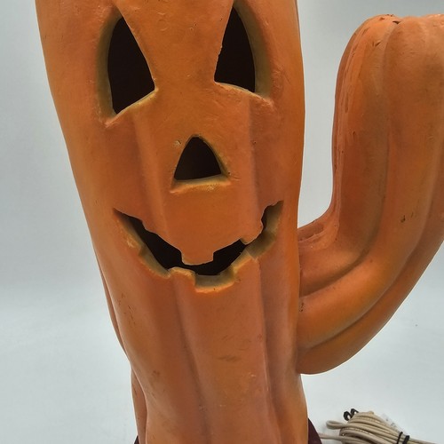 Rare Vtg 1995 Trendmasters Jack-O-Lantern Cactus Foam Blow Mold Light Halloween - Picture 5 of 17