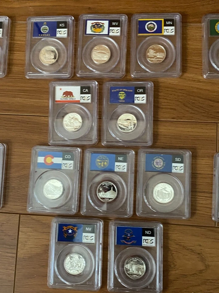 1999-2008 State Flag Quarter Set silver proof PCGS PR69DCAM Complete Set - Image 3 of 4
