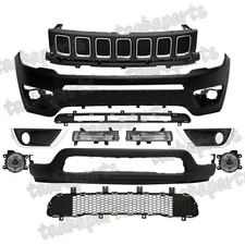 Front Bumper Complete For Jeep Compass 2017 2018 2019 2020 2021 Upper Grill