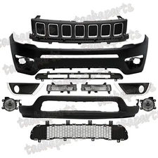Front Bumper Complete For Jeep Compass 2017 2018 2019 2020 2021 Upper Grill