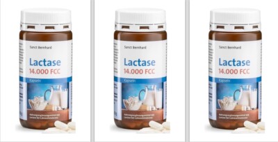 Lactase Enzym Kapseln 14000 FCC Sanct Bernhard 3 x 150 Kapseln 33,62  /100g