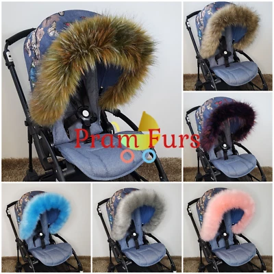 PRAMFURS Kinderwagen Fellhaube Besatz Buggy 150 Farben Bugaboo Silver Cross Icandy
