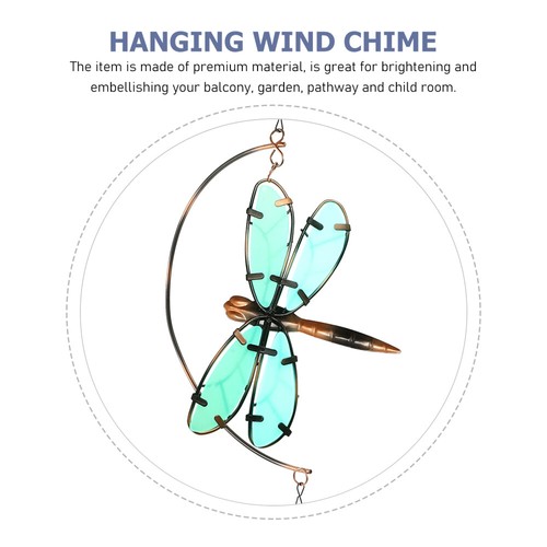Wind Spinner Dragon Fly Dragonfly Ornament Wall Hanging Bell Miss - Picture 3 of 12