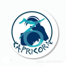 Capricorn Horoscope Sign Stickers Labels Scrapbook Stickers Round Envelope Seals