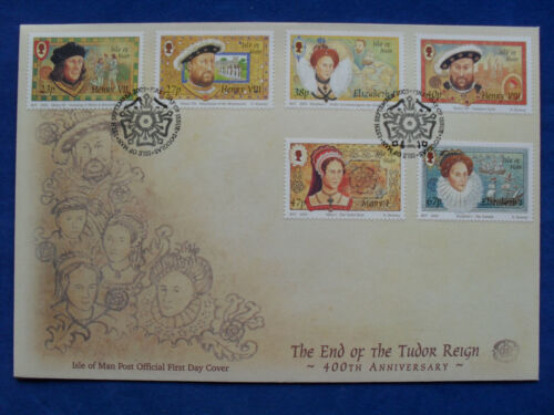 Isle of Man FDC 15.09.2003 THE END OF THE TUDOR REIGN  - Afbeelding 1 van 1