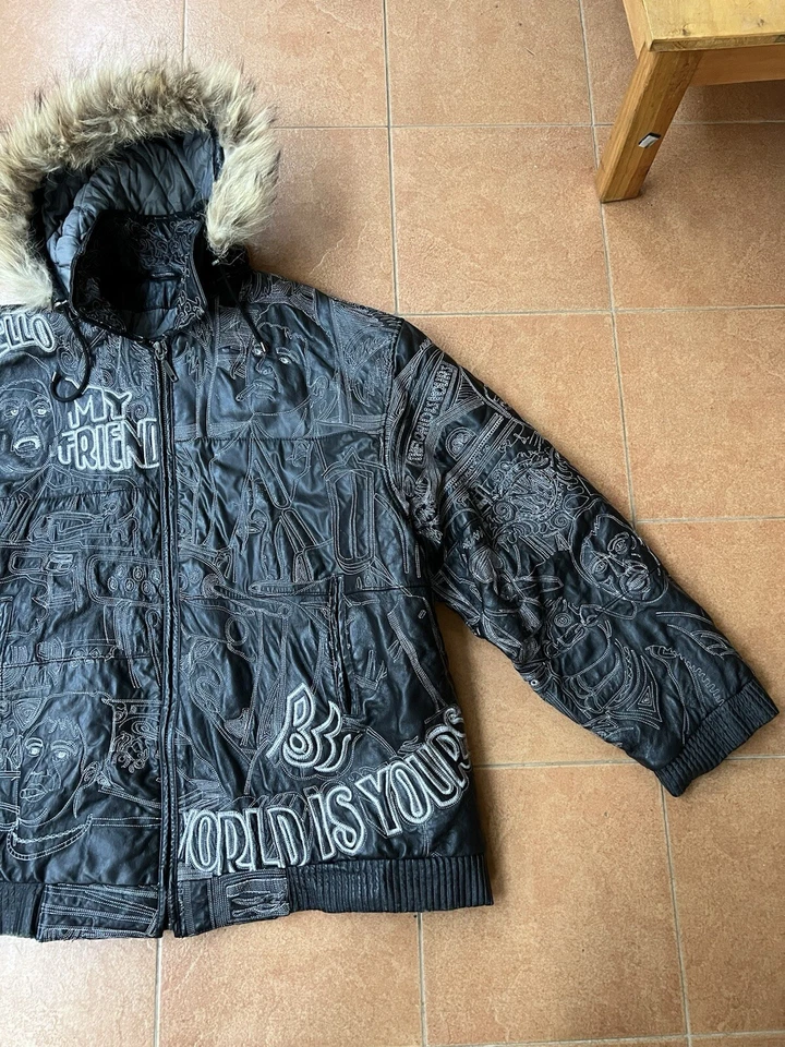 Chaqueta de cuero Scarface Movie para hombre talla 5XL | vintage | Tony Montana | Al Pacino Foto 2 de 4