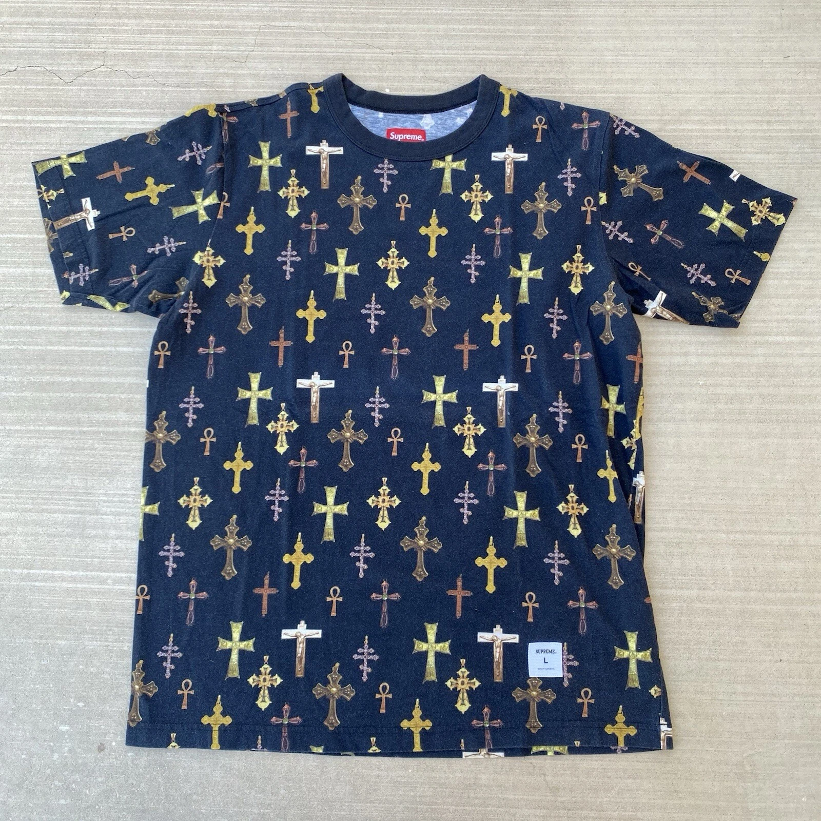T shirt noir Supreme Crosses 2013