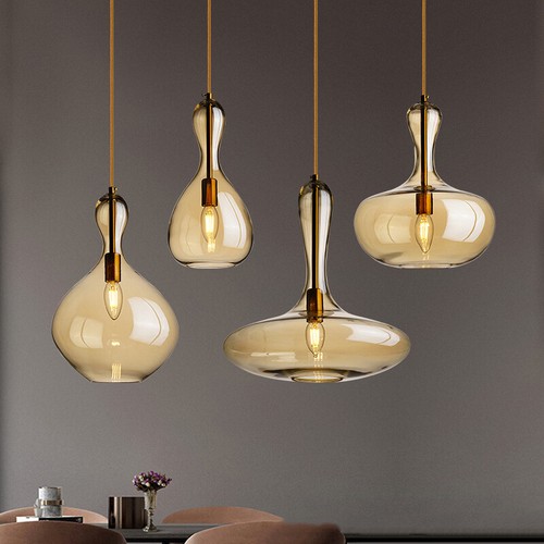 Bar Kitchen Lamp Home Pendant Lighting Bedroom Ceiling Light Glass Pendant Light - Picture 9 of 13