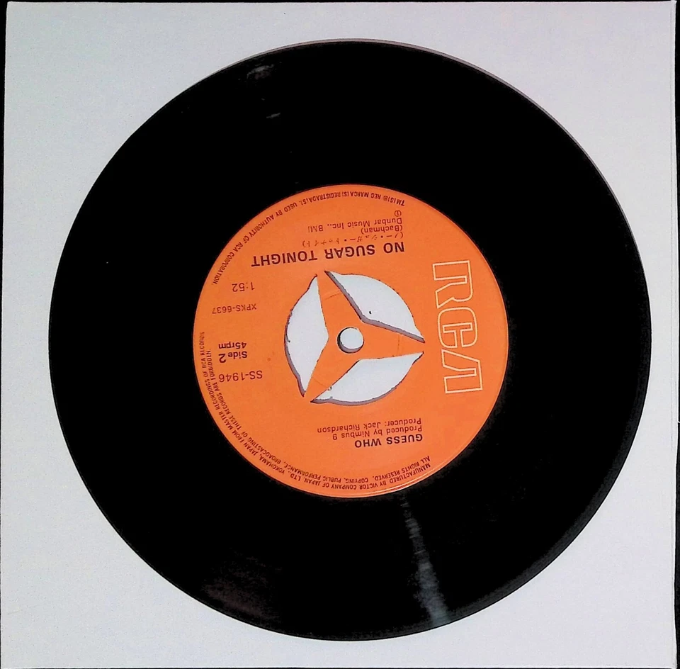 The Guess Who - American Woman / No Sugar Tonight Japan 7" Vinyl 1970 - Image 3 of 4