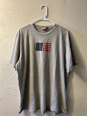 Vintage Target American Flag Gray Tee Shirt Size Men's XL Made In