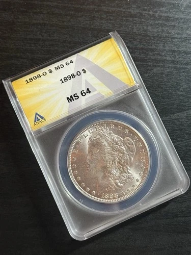 1898 O Morgan Silver Dollar Gem BU ANACS MS64 (PSlab4)
