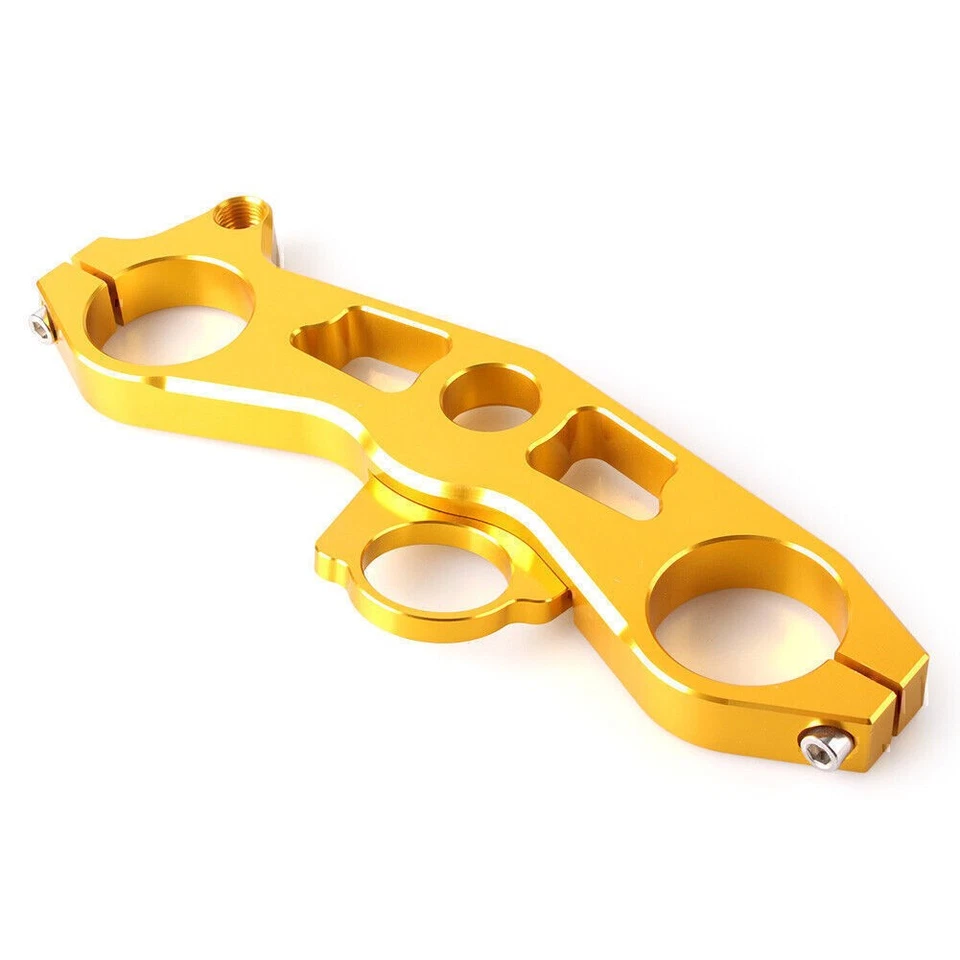 Gabel Brücke Klemme Aluminium Für Kawasaki Ninja ZX6R 2009-2012 Gold - Image 3 of 4