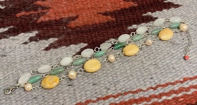 Multi-Strang Mix Edelsteine Armband / $0,85 kombinieren s/h (z179f_w1) - Bild 1 von 2