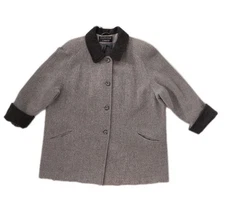 Towne by London Fog Vintage Y2K Women's Wool Gray Coat 3XL Timeless
