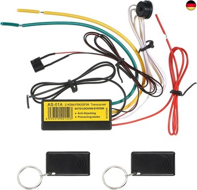 Shkalacar Auto Alarm System, 2,4GHz Wegfahrsperre mit CR2032 Batterie,