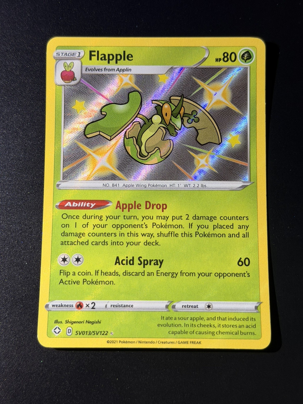 Flapple SV013/SV122 Shining Fates: Shiny Vault Holo NM