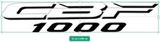 2x Honda CBF1000 sticker decals motocycle fairing panel White/Black SIZE EXACTLY