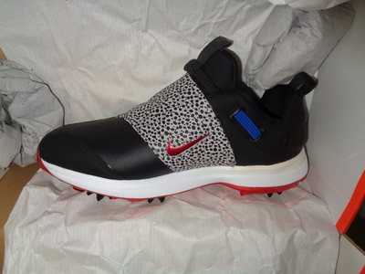 Nike Tour Premier Golf Safari Print Shoes Original Box - Black/Red