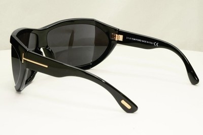 Tom Ford Sunglasses Sedgewick Black Gold Square Wrap FT0402 TF 402
