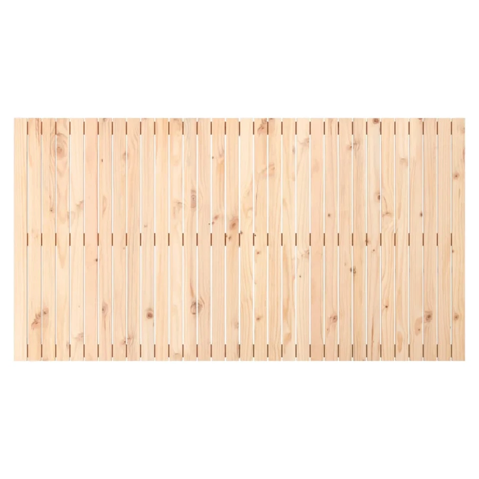 Cabecero de Pared Madera Maciza de Pino Marrón 204x3x110 cm Rústico Montado en Pared Elegante TV Foto 4 de 4