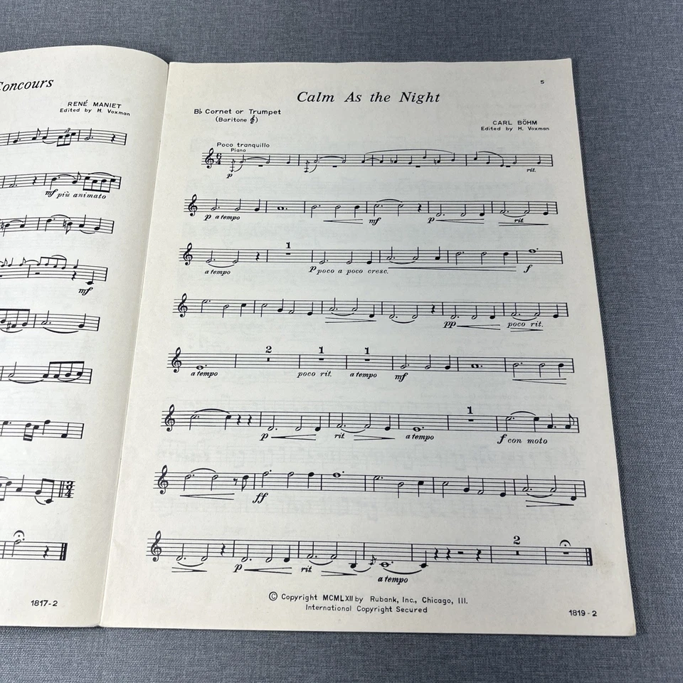 Rubank Concert and Contest Collection  ~ Bb Cornet Trumpet Baritone Voxman - Image 4 of 4