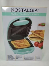 Nostalgia MyMini Personal Sandwich Panini  Maker AQUA